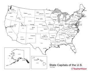 Quiz Worksheet About States : State Capitals 4 Worksheets 2 Quiz Tests
